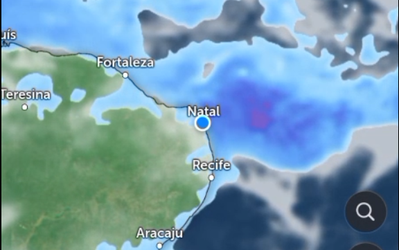 Chuva provoca vários transtornos em Natal e imagens de satélite projetam piora para o resto do dia; acompanhe ao vivo